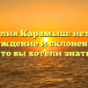 Фамилия Карамыш: история, происхождение и склонение — все, что вы хотели знать!