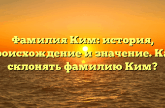 Фамилия Ким: история, происхождение и значение. Как склонять фамилию Ким?