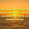 Фамилия Кимен: история, происхождение и значение, полное склонение для изучения генеалогии