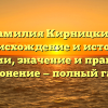 Фамилия Кирницкий: происхождение и история фамилии, значение и правильное склонение — полный гайд