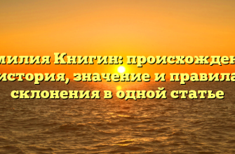Фамилия Книгин: происхождение, история, значение и правила склонения в одной статье