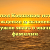 Фамилия Ковшиков: история, происхождение и склонение — все, что нужно знать о значимой фамилии