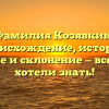 Фамилия Козявкин: происхождение, история, значение и склонение — все, что вы хотели знать!