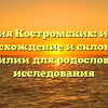 Фамилия Костромских: история, происхождение и склонение фамилии для родословного исследования