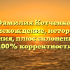 Фамилия Котченко: происхождение, история и значения, плюс склонение для 100% корректности