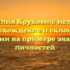 Фамилия Крукович: история, происхождение и склонение фамилии на примере значимых личностей