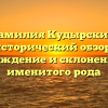Фамилия Кудырский: исторический обзор, происхождение и склонение этого именитого рода