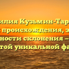 Фамилия Кузьмин-Тарасов: история происхождения, значение и особенности склонения — полный гид по этой уникальной фамилии.