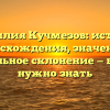 Фамилия Кучмезов: история происхождения, значения и правильное склонение — все, что нужно знать