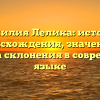 Фамилия Лелика: история происхождения, значение и правила склонения в современном языке