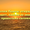 Фамилия Леник: откуда она происходит, каково ее значение и как правильно склонять?