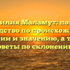 Фамилия Маламут: полное руководство по происхождению, истории и значению, а также советы по склонению.