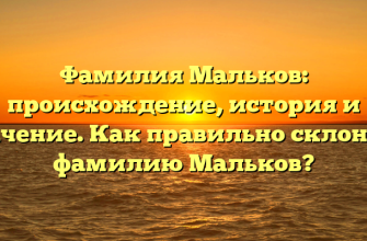 Фамилия Мальков: происхождение, история и значение. Как правильно склонять фамилию Мальков?