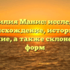 Фамилия Манис: исследуем происхождение, историю и значение, а также склонение ее форм