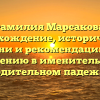 Фамилия Марсакова: происхождение, исторические корни и рекомендации по склонению в именительном и родительном падежах