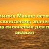 Фамилия Махон: история происхождения, значения и правила склонения для полного знания