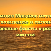 Фамилия Мацков: история, происхождение и склонение – интересные факты о родовом имени