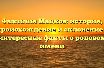 Фамилия Мацков: история, происхождение и склонение – интересные факты о родовом имени