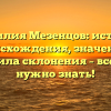 Фамилия Мезенцов: история происхождения, значение и правила склонения – все, что нужно знать!