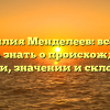 Фамилия Менделеев: всё, что нужно знать о происхождении, истории, значении и склонении!