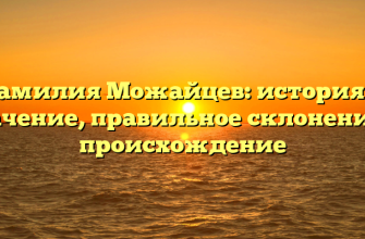 Фамилия Можайцев: история и значение, правильное склонение и происхождение