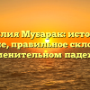 Фамилия Мубарак: история и значение, правильное склонение в именительном падеже
