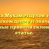 Фамилия Мухаметкулов: история, происхождение и значения. Основные правила склонения в статье.