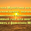 Фамилия Мухитова: история, происхождение, значение и правильное склонение — подробный гид для всего, что нужно знать о фамилии Мухитова.