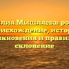 Фамилия Мышляева: родовое происхождение, история возникновения и правильное склонение