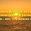 Фамилия Остяков: история, происхождение и склонение имени – все, что важно знать!