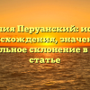 Фамилия Перуанский: история происхождения, значение и правильное склонение в одной статье