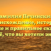 Фамилия Печинский: происхождение, история, значение и правильное склонение – всё, что вы хотели знать