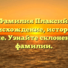 Фамилия Плаксий: происхождение, история и значение. Узнайте склонение этой фамилии.