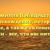 Фамилия Пойндекстер: происхождение, история и значение, а также склонение этой фамилии – все, что вас интересует!