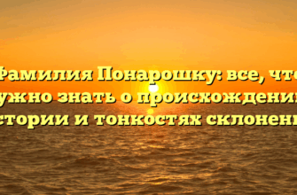Фамилия Понарошку: все, что нужно знать о происхождении, истории и тонкостях склонения