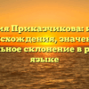 Фамилия Приказчикова: история происхождения, значение и правильное склонение в русском языке