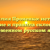 Фамилия Проненко: история, значение и правила склонения в современном русском языке