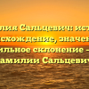Фамилия Сальцевич: история, происхождение, значение и правильное склонение – всё о фамилии Сальцевич!