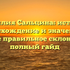Фамилия Сальцина: история, происхождение и значения, а также правильное склонение – полный гайд