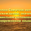 Фамилия Самутин: история происхождения, значение и правильное склонение в современном языке