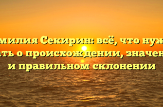 Фамилия Секирин: всё, что нужно знать о происхождении, значении и правильном склонении