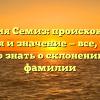Фамилия Семиз: происхождение, история и значение — все, что вам нужно знать о склонении этой фамилии