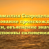 Фамилия Скороделов: исследование происхождения и истории, объяснение значения и способы склонения