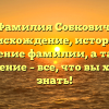 Фамилия Собкович: происхождение, история и значение фамилии, а также склонение – все, что вы хотели знать!