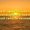 Фамилия Старосельская: история, происхождение и значения, полный гайд по склонению