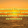 Фамилия Стерликов: исторический обзор происхождения, значения и склонения