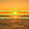Фамилия Сусел: история происхождения, значение и инструкции по склонению