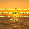 Фамилия Сучилова: происхождение, история и значение – всё, что необходимо знать