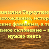 Фамилия Тарчуткин: происхождение, история и значение фамилии, а также правильное склонение — всё, что нужно знать