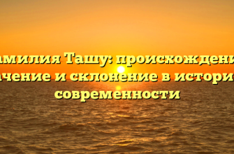 Фамилия Ташу: происхождение, значение и склонение в истории и современности